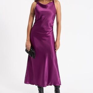 Express Elegant Purple Satin Dress